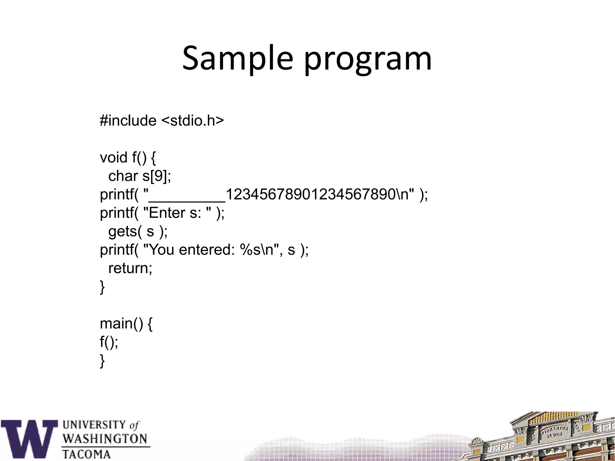 Stack-based Buffer Overflow Attacks