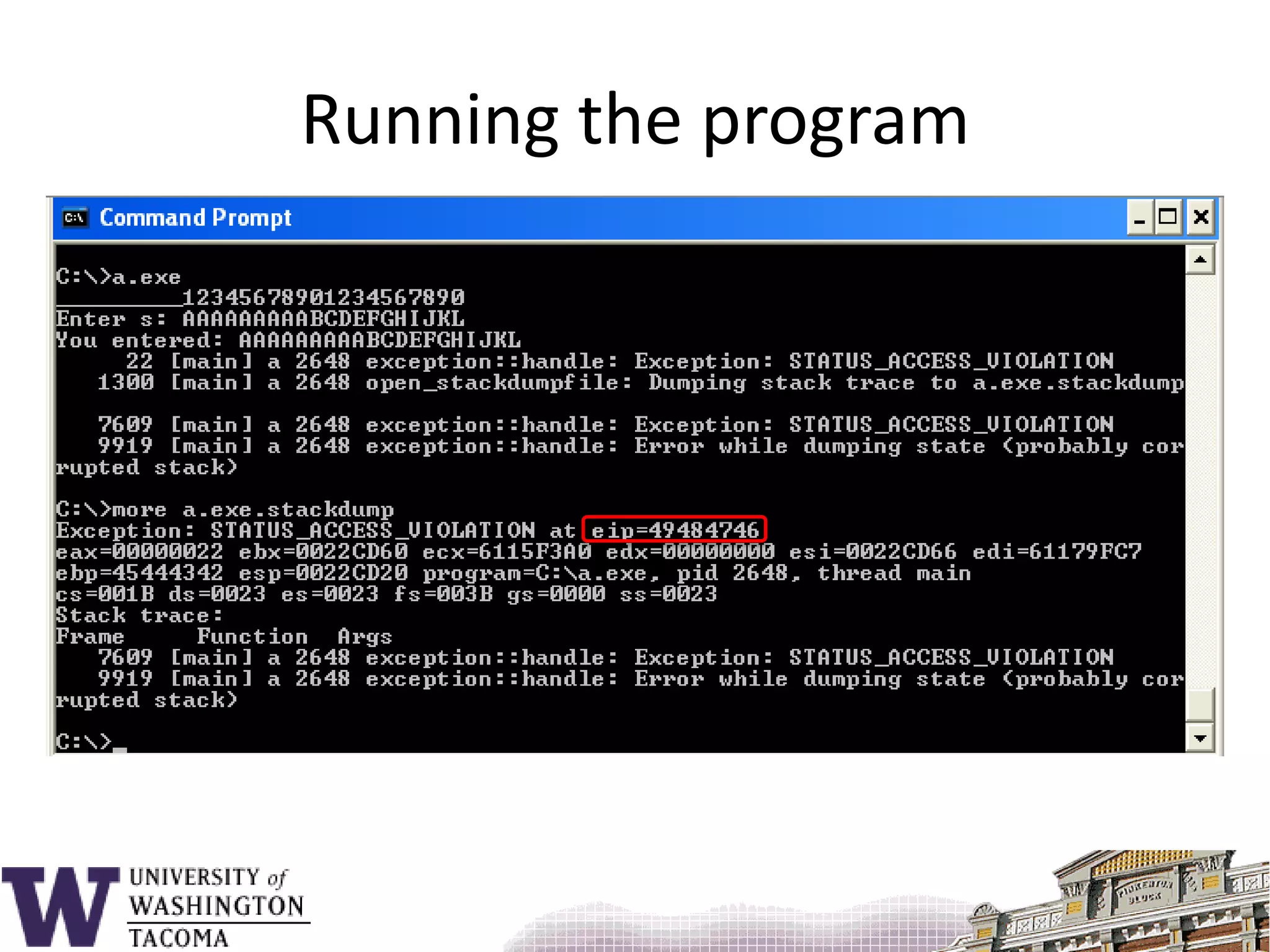 Stack-based Buffer Overflow Attacks