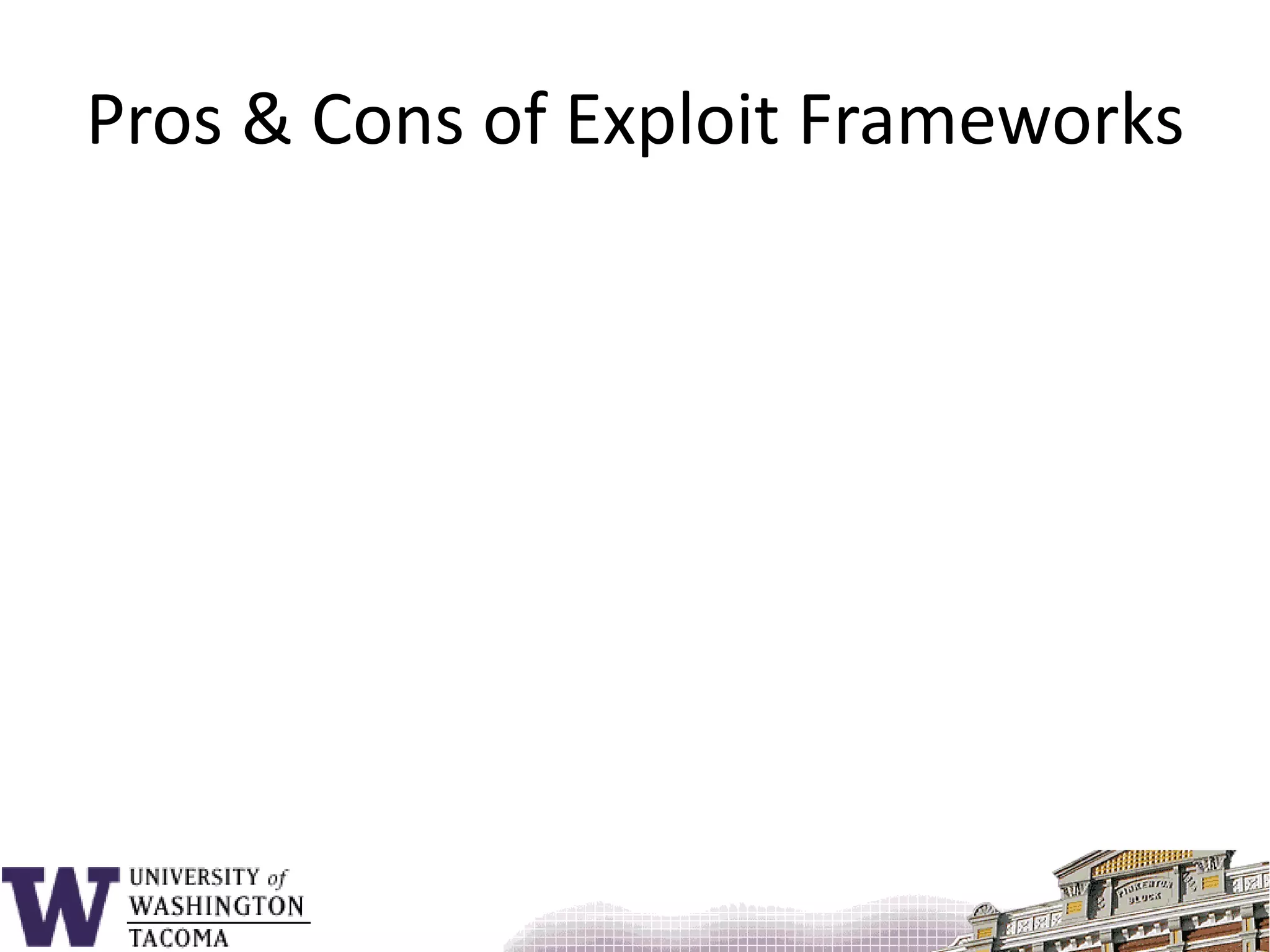 Strategy & Structure of a “Sploit”“Fuzzing”Repeated input patternsAAAA… (“A” = 0x41)ABCDEFG…DEF1, DEF2, DEF3, …NOP (No Operation)0x90 on x86Also:Add 0Multiply by 1Jump to next instruction…NOP sled