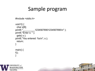 Stack-based Buffer Overflow Attacks