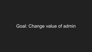 Goal: Change value of admin
 