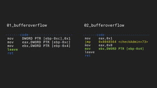 01_bufferoverflow 02_bufferoverflow
 