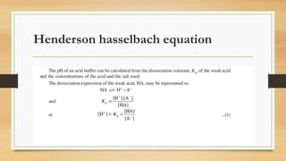 Henderson hasselbach equation
 