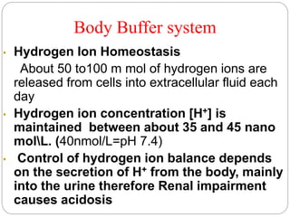 Buffers in the body | PPTX