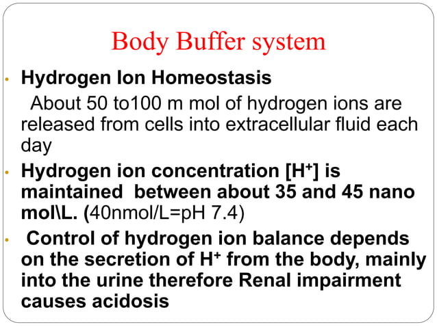 Buffers in the body | PPTX | Lung and Respiratory Health | Diseases and ...
