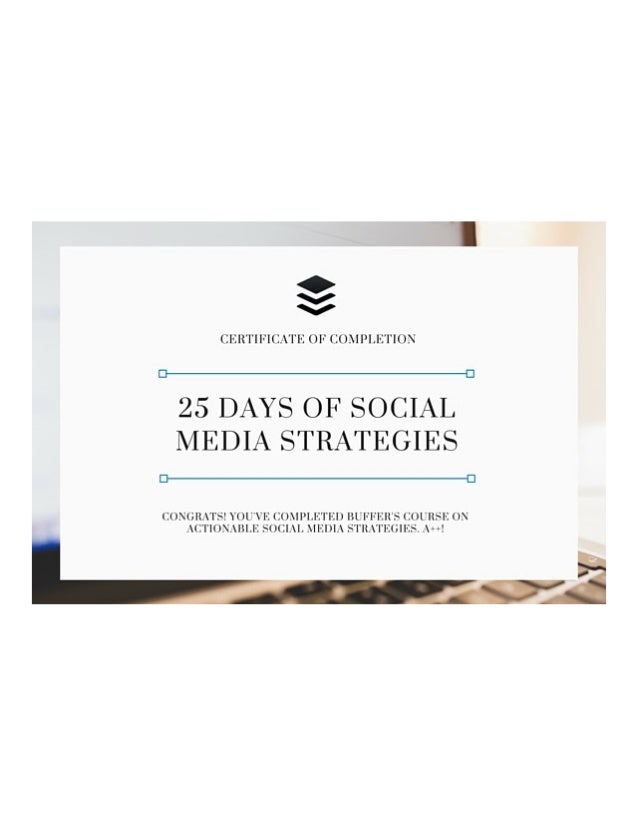 25 days of social media strategies by Buffer