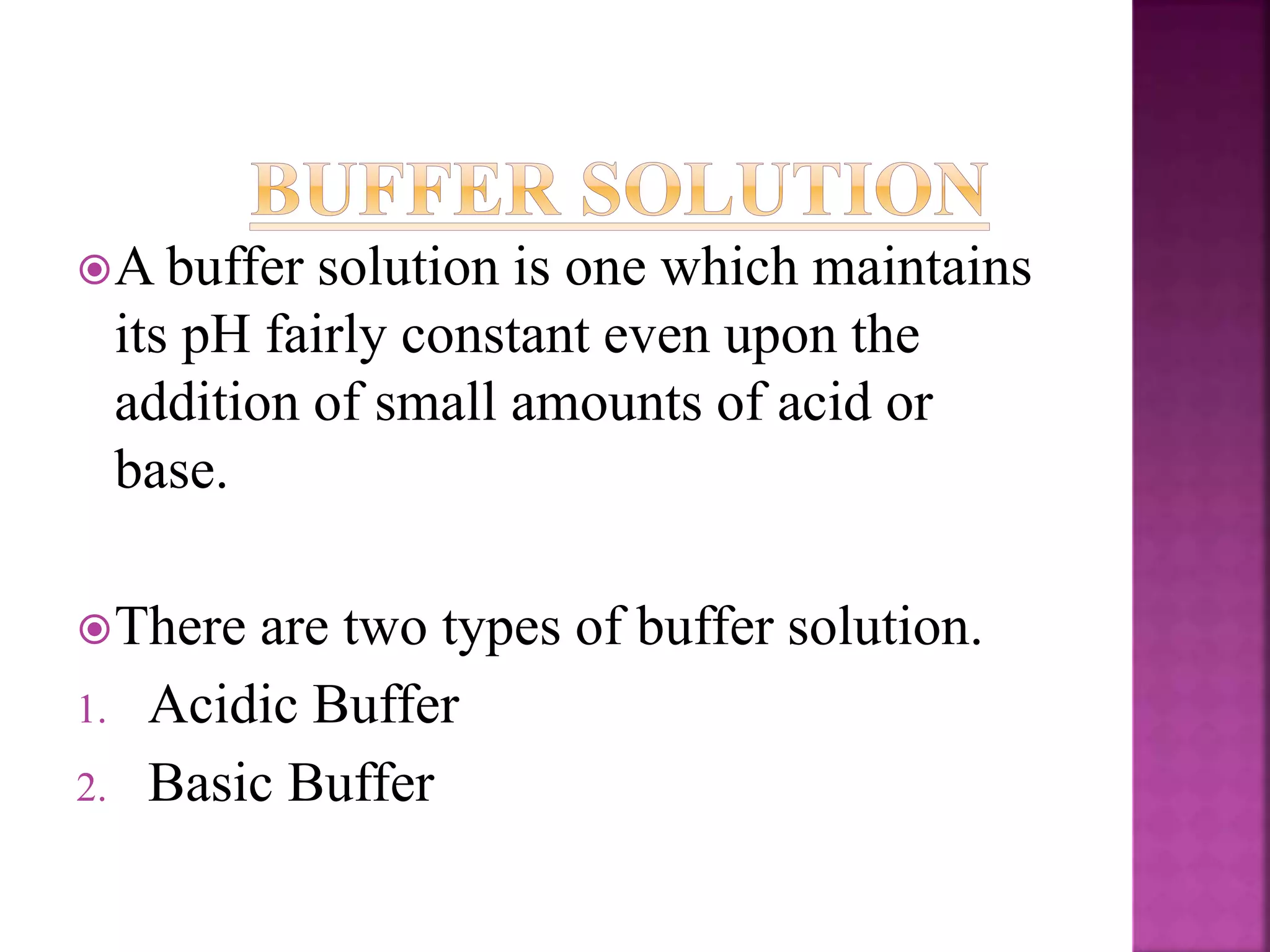Buffer solution | PPTX
