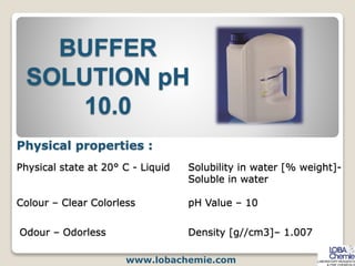 Buffer solutions | PPTX