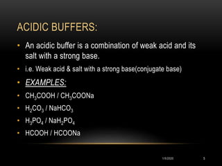 Buffer solutions | PPT