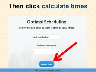 © creativesuiteva.wordpress.com
Then click calculate times
 