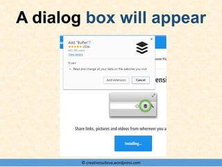 © creativesuiteva.wordpress.com
A dialog box will appear
 