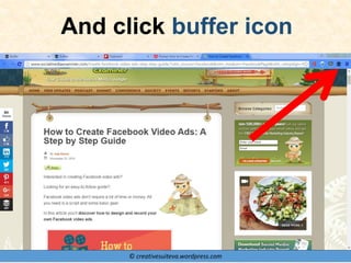 © creativesuiteva.wordpress.com
And click buffer icon
 