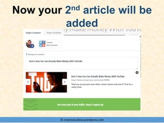 © creativesuiteva.wordpress.com
Now your 2nd article will be
added
 