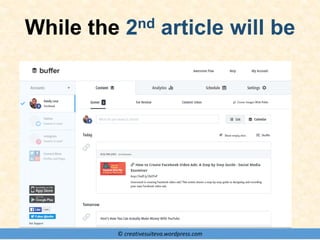 © creativesuiteva.wordpress.com
While the 2nd article will be
 