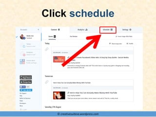 © creativesuiteva.wordpress.com
Click schedule
 