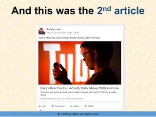 © creativesuiteva.wordpress.com
And this was the 2nd article
 