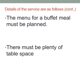 Buffet service | PPTX