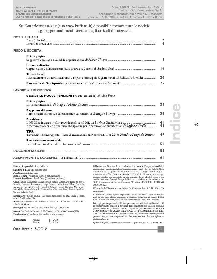 Buffetti Rivista Consulenza05 12 Giuseppeluongo