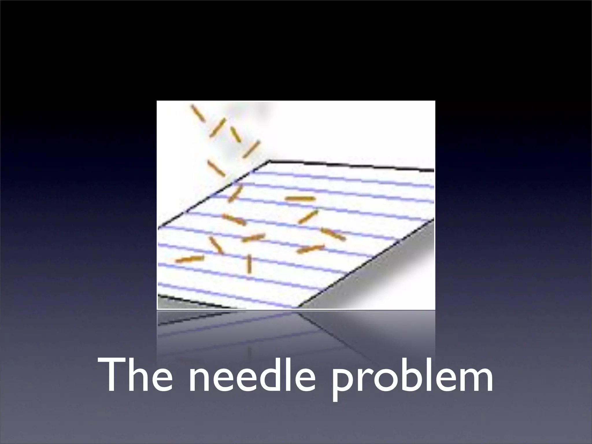 The needle problem
 