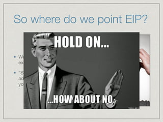 So where do we point EIP?
We need to get the CPU to
execute our shellcode

“So just set EIP to the
address at the beginning of
your shellcode!?”
 