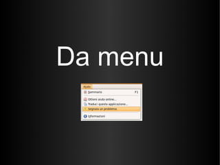 Da menu 