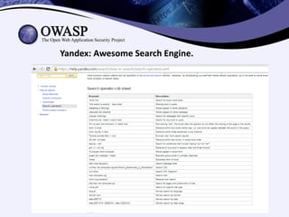 sagar.parmar@owasp.org
Yandex: Awesome Search Engine.
 