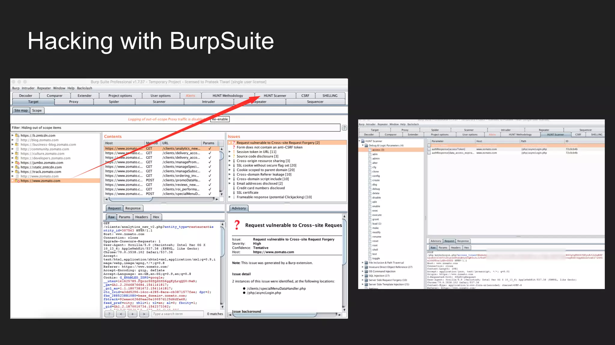 Hacking with BurpSuite
 