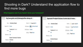 Shooting in Dark? Understand the application flow to
find more bugs
What happens next if you haven’t done your homework?
 