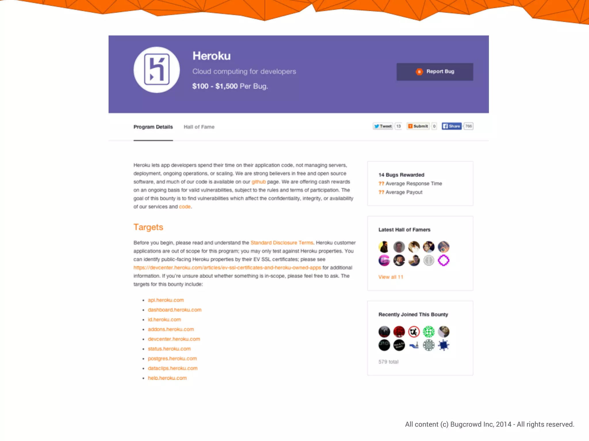 CONFIDENTIAL. DO NOT DISTRIBUTE.
All content (c) Bugcrowd Inc, 2014 - All rights reserved.
 