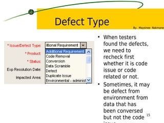 Defect Code Means Defect Management on BugDay Bangkok 2009 | PDF