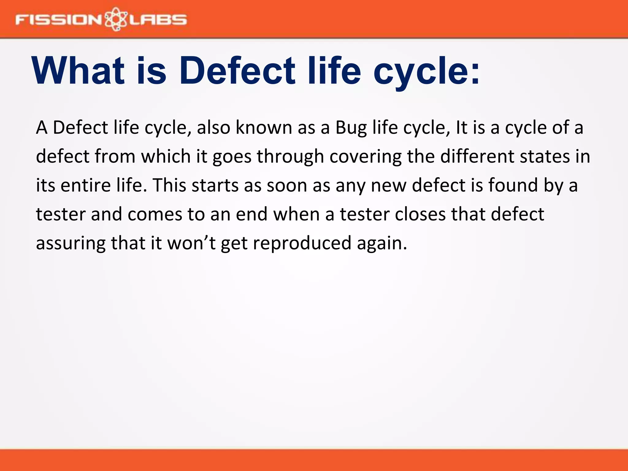 Bug life cycle | PPTX