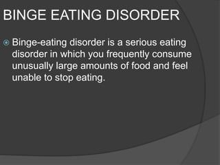 Binge Eating Types TYPES OF EATING | PPTX