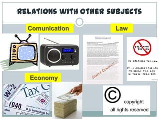 RelationswithothersubjectsComunicationsLawEconomy