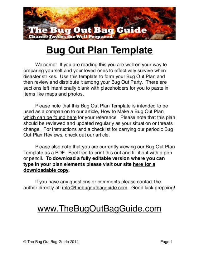 Build Your Custom Bug Out Plan