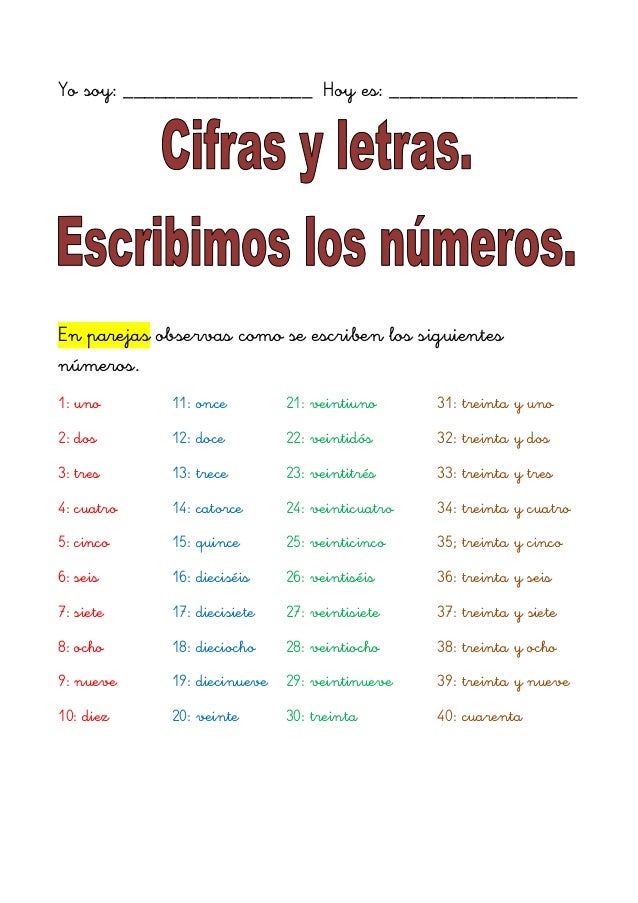 Numeros En Ingles Para Cheques