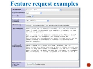 Bug report and feature request | PDF
