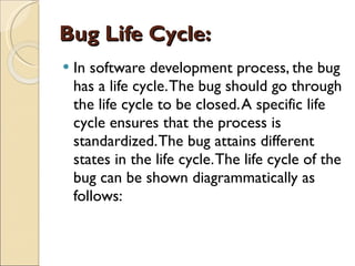 Bug Development Bug Reporting | PPT