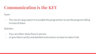 Bug reporting | PDF