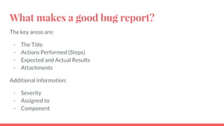 Bug reporting | PDF