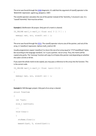 100 bugs in Open Source C/C++ projects | PDF