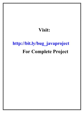 Bug Tracking Java Project | DOC