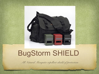 BugStorm SHIELD 
All Natural Mosquito repellent shield of protection 
 
