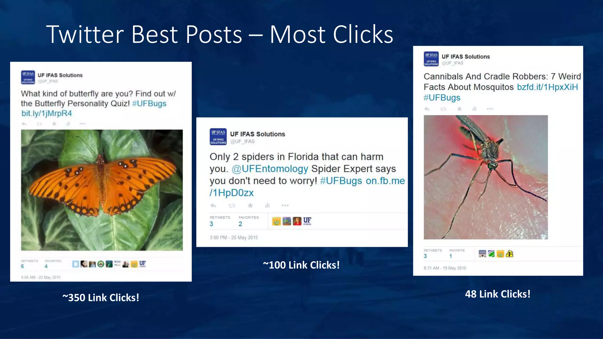 Twitter Best Posts – Most Clicks
~350 Link Clicks!
~100 Link Clicks!
48 Link Clicks!
 