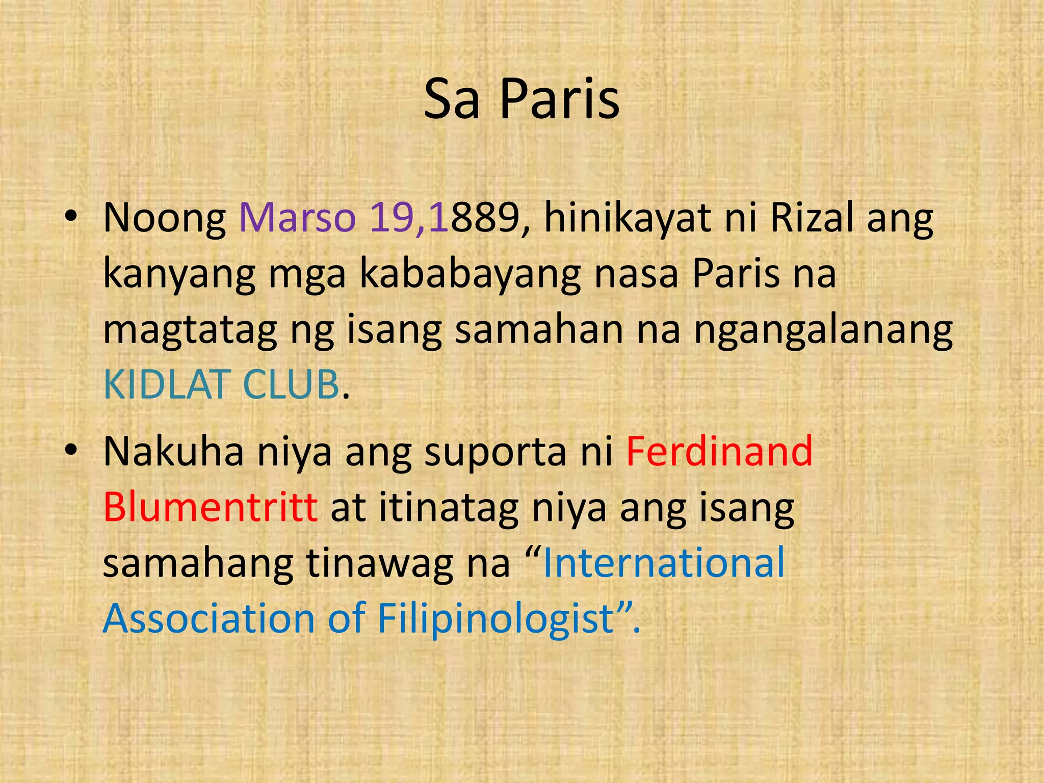 Buhay ni rizal | PPT