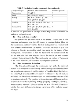 A study on effective vocabulary learning strategies for students, 9đ | PDF