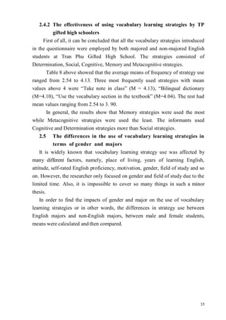 A study on effective vocabulary learning strategies for students, 9đ | PDF