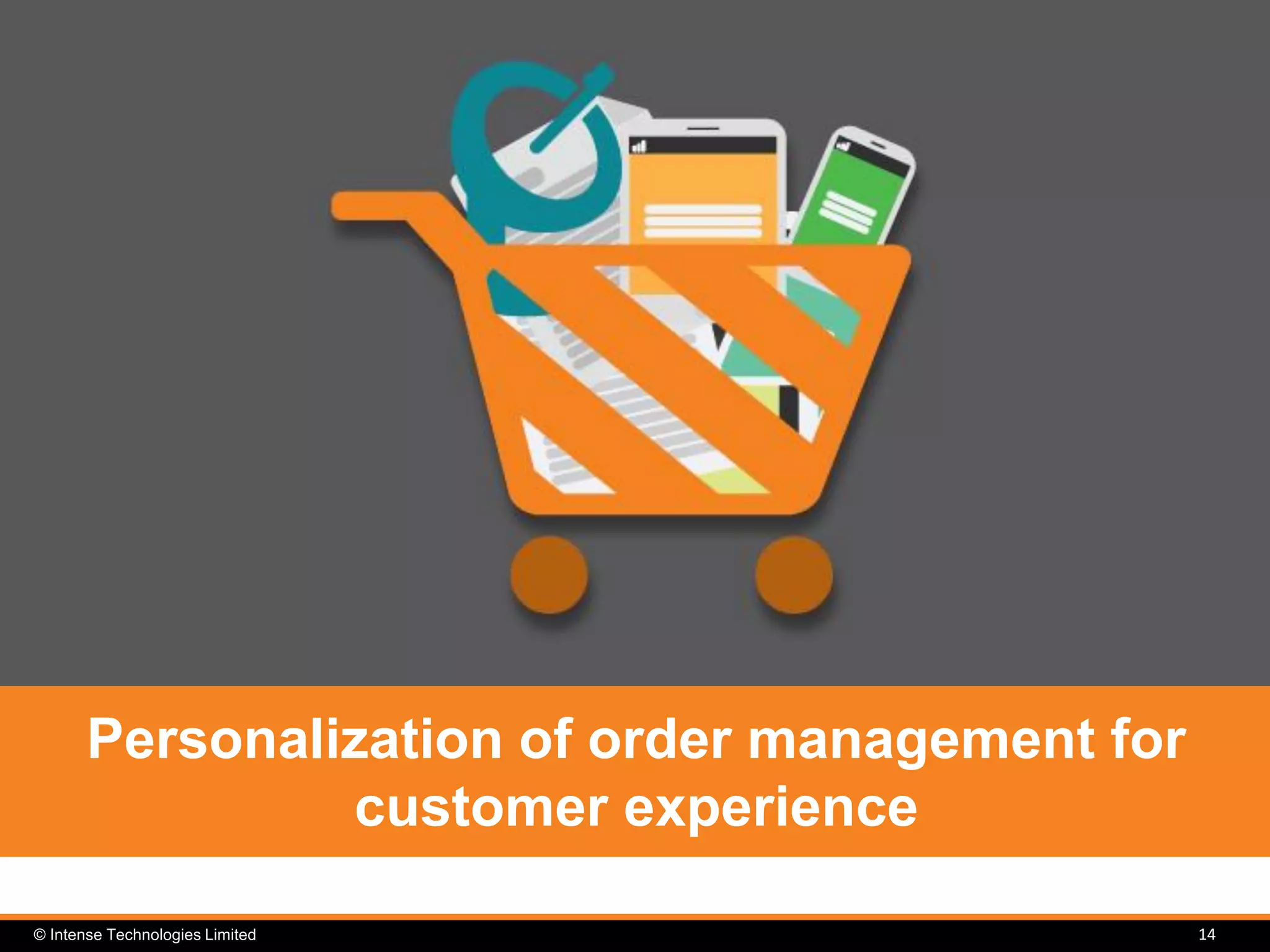 © Intense Technologies Limited 14
Personalization of order management for
customer experience
 