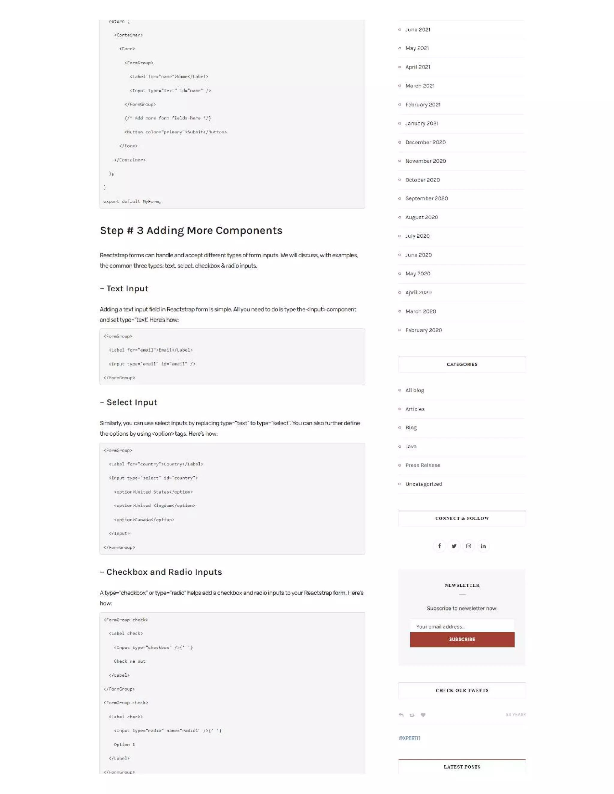 How To Build Forms In React With Reactstrap? | PDF