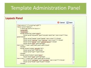 Template Administration Panel
Layouts Panel
 