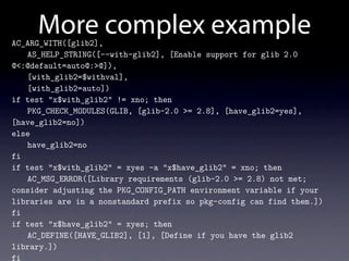 Build Systems with autoconf, automake and libtool [updated] | PDF